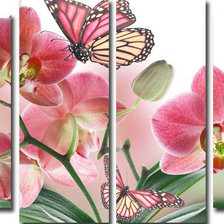 Оригинал схемы вышивки «цветы и бабочка» (№982269)