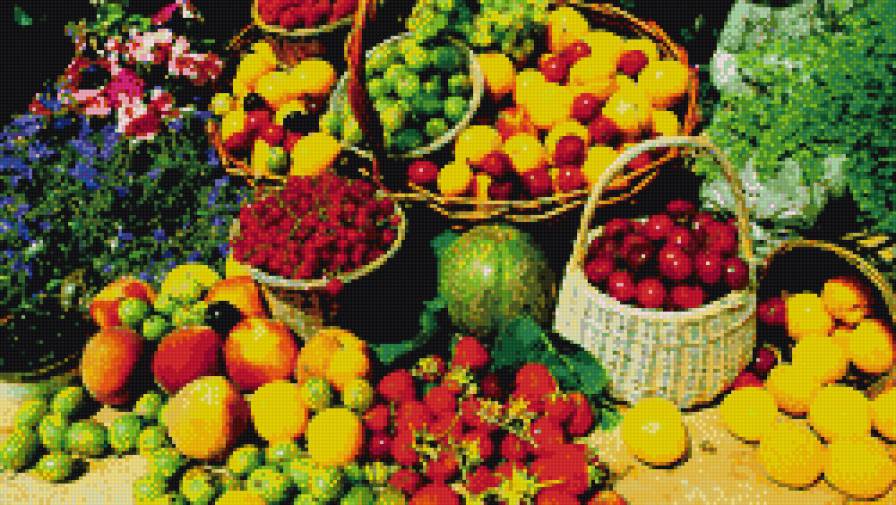 дары лета - овощи, ягоды, лето, натюрморт - предпросмотр