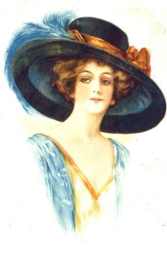 Дама в шляпке - портрет, дама, девушки - оригинал