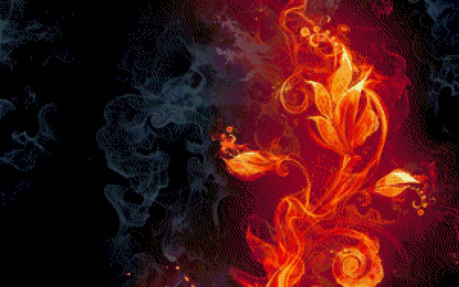Огненный цветок-4 - огонь, цветок - предпросмотр
