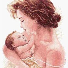 Оригинал схемы вышивки «мать и дитя» (№983411)