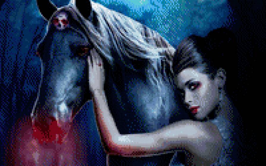 девушка с лошадью - лошади - предпросмотр