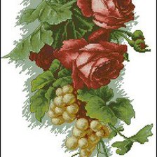 Оригинал схемы вышивки «Розы» (№986250)