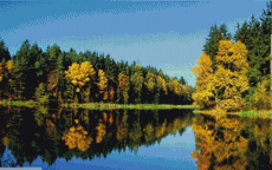 золотая осень - пейзаж. природа. река - предпросмотр