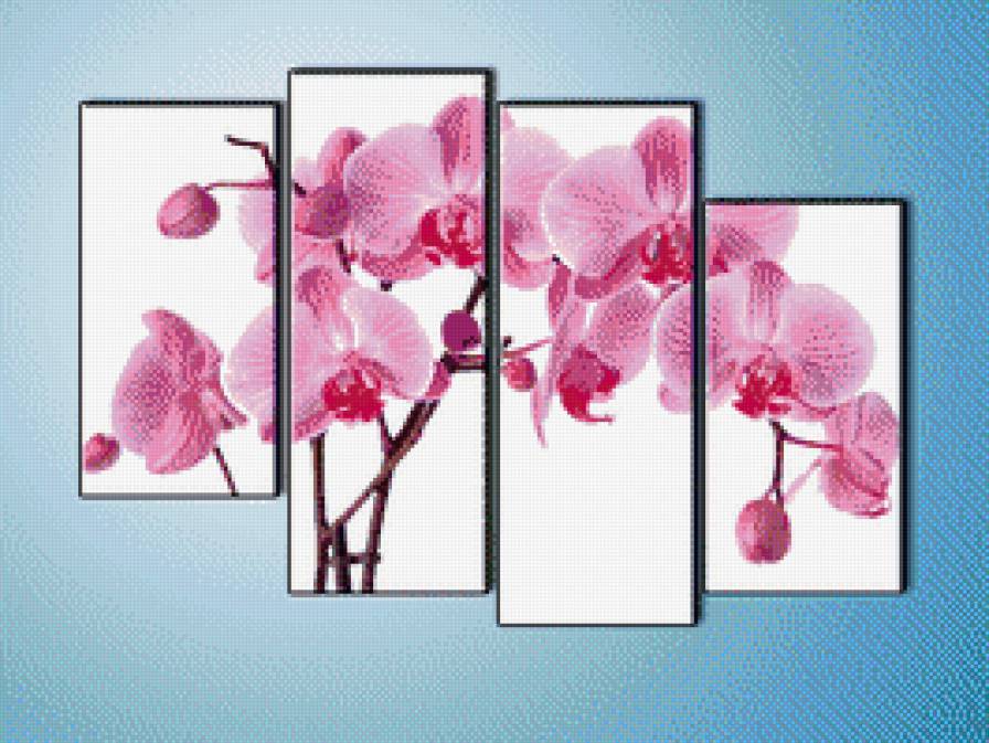 полиптих орхидеи - полиптих, орхидеи - предпросмотр