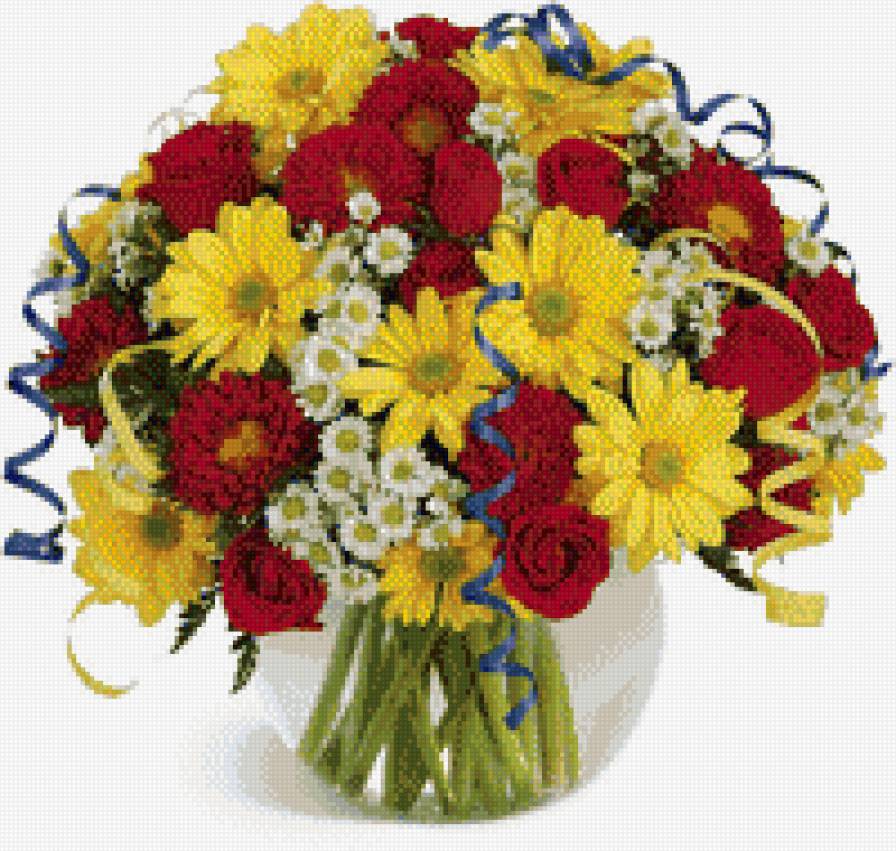 Букет - цветы, красиво, хризантемы - предпросмотр