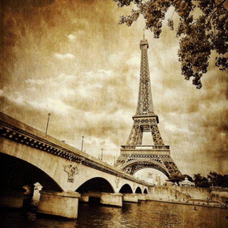 Париж_сепия - пейзаж, париж, сепия - предпросмотр