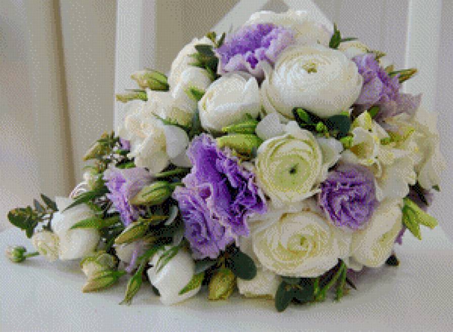 свадебный букет - букет, розы, цветы - предпросмотр