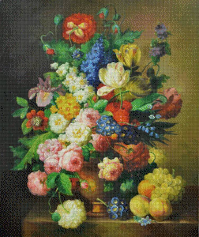Натюрморт - цветы, фрукты, ягоды, натюрморт - предпросмотр