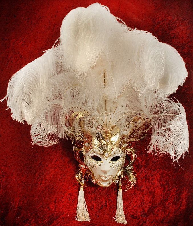 Венецианская маска Белый лебедь - маска, белый лебедь, венецианская маска - оригинал