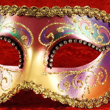 Схема вышивки «Венецианская маска Коломбина цветная»