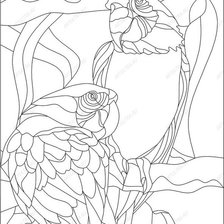 Оригинал схемы вышивки «попугаи 2» (№996015)