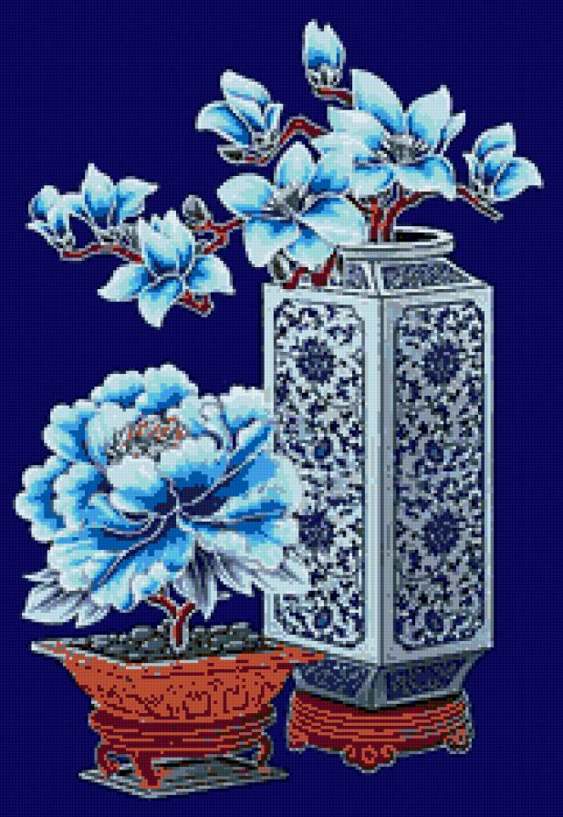 Китайские пионы - цветы, ваза, пионы, натюрморт - предпросмотр