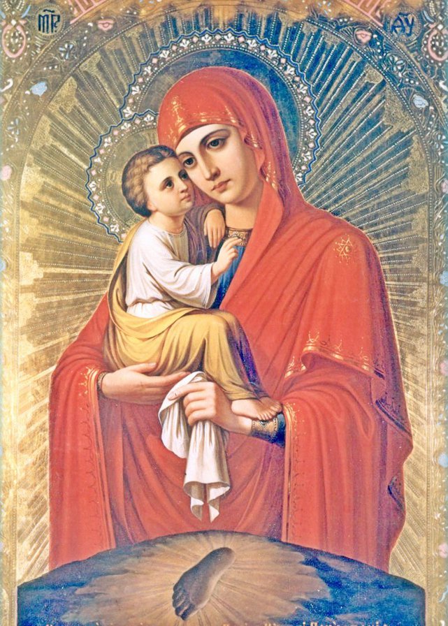 Икона Почаевской Божьей Матери - икона почаевской божьей матери - оригинал