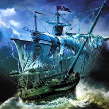Оригинал схемы вышивки «Pirate ship» (№997798)