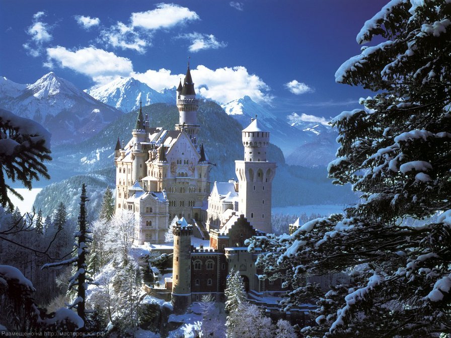 замок - замок зима снег - оригинал