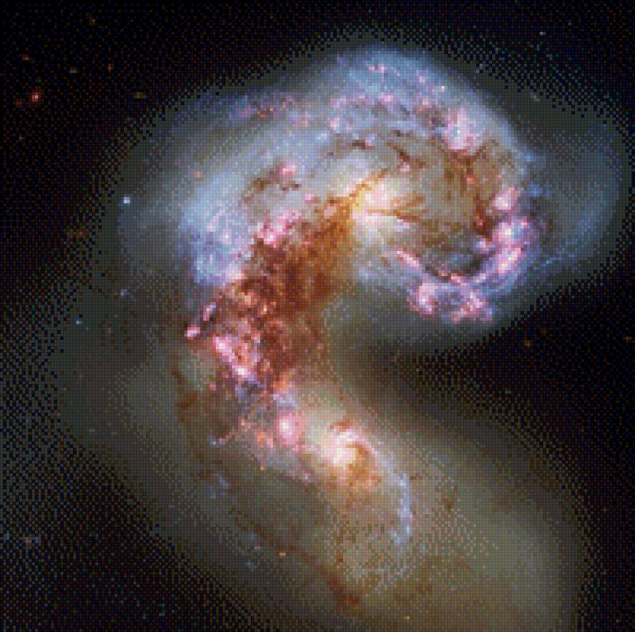 Космос. Галактики Антенн - галактика, антенна, космос - предпросмотр