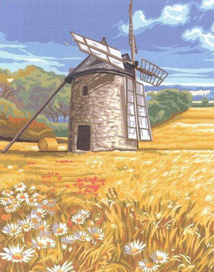 мельница на пшеничном поле - поле, мельница - оригинал