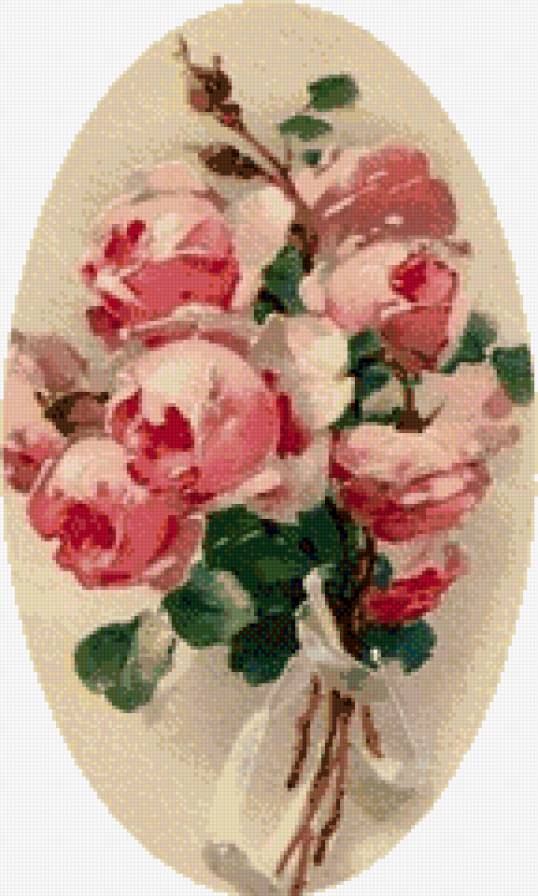Винтажные розы - ретро, катарина кляйн, букет, розы, цветы, винтаж, розовые розы - предпросмотр