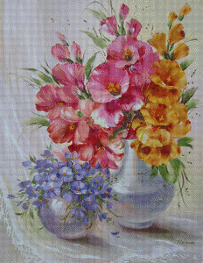 вазы с цветами - ваза, цветы - предпросмотр