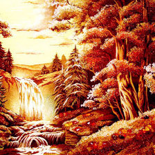 Оригинал схемы вышивки «Осенний лес» (№1013598)