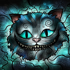 Оригинал схемы вышивки «Cheshire gato de Alicia» (№1017800)