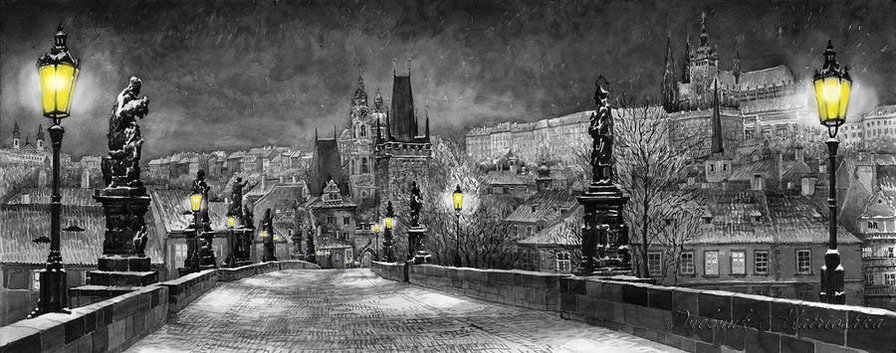 Злата Прага - памятники, мосты, пейзажи, города - оригинал
