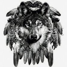 Оригинал схемы вышивки «Волк» (№1019251)