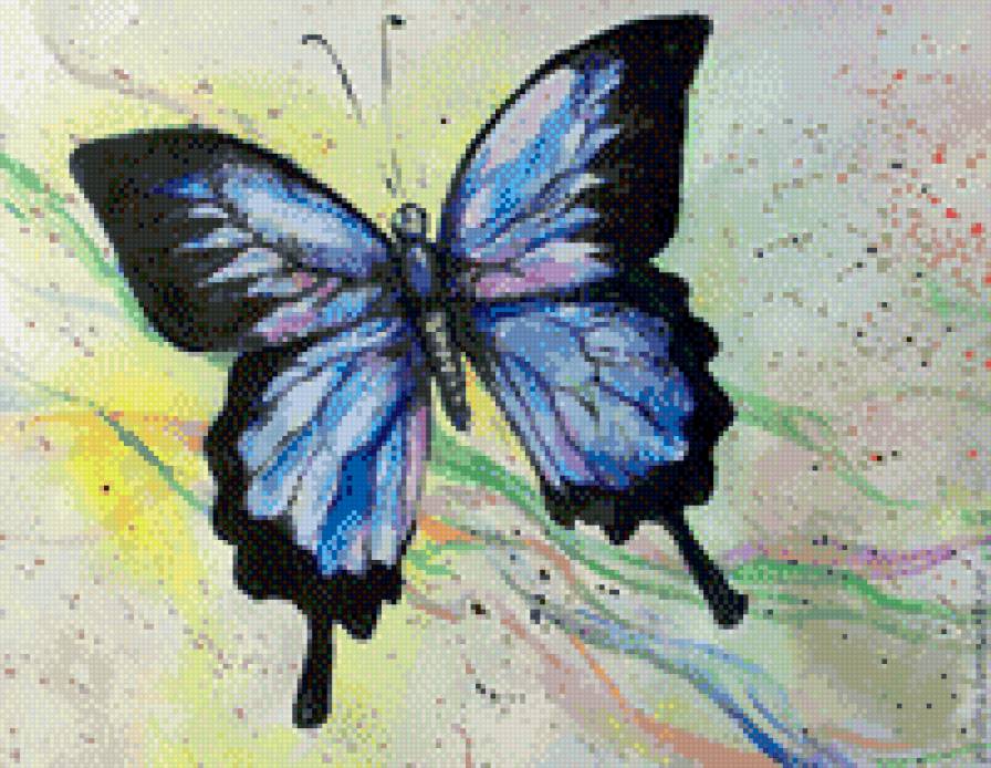 бабочка - искусство, картина, живопись - предпросмотр