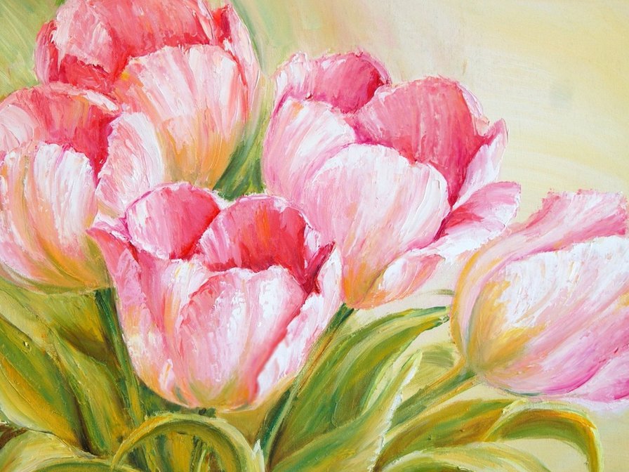 панно тюльпаны - картины художников - оригинал