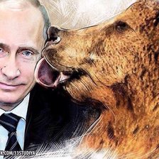 В.В. Путин и медведь