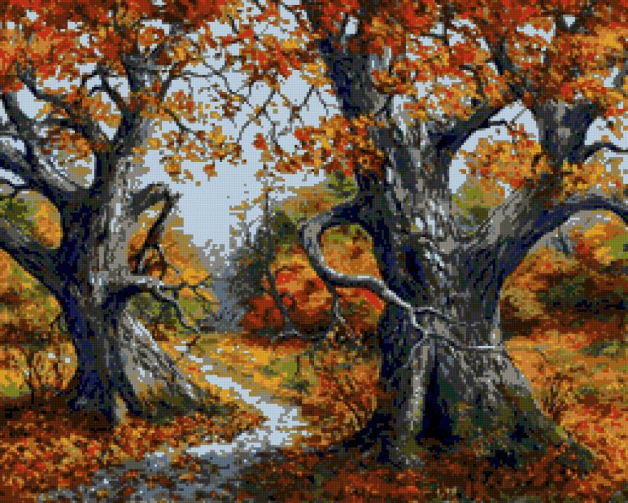 Осень Эмерико Имре Тот - осень, лес, деревья - предпросмотр