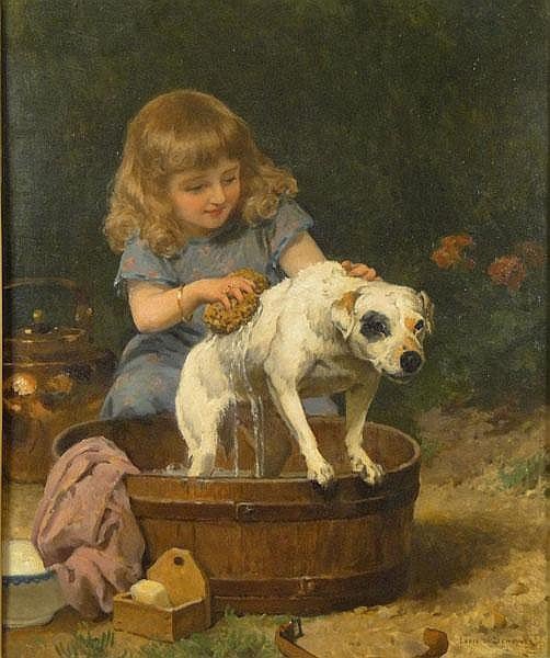 Дети и собаки - картины, собаки, дети - оригинал