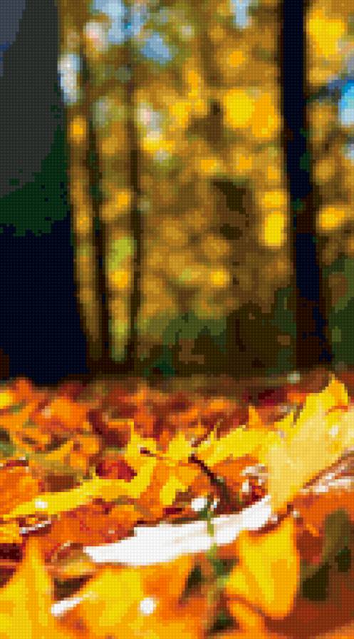 Осенние листья. Триптих ч.2 - триптих, листья, осень - предпросмотр