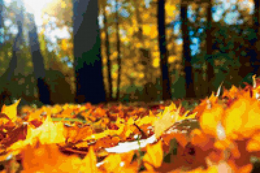Осенние листья. Триптих (общий вид) - осень, триптих, листья - предпросмотр