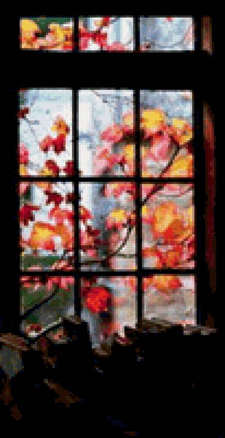 Осень за окном. Триптих ч.3 - осень, окно, за окном, листья, триптих, в окне - предпросмотр