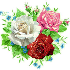 Оригинал схемы вышивки «букет роз» (№1025739)
