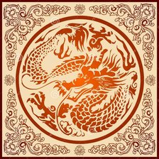 Оригинал схемы вышивки «Огненный дракон» (№1026040)