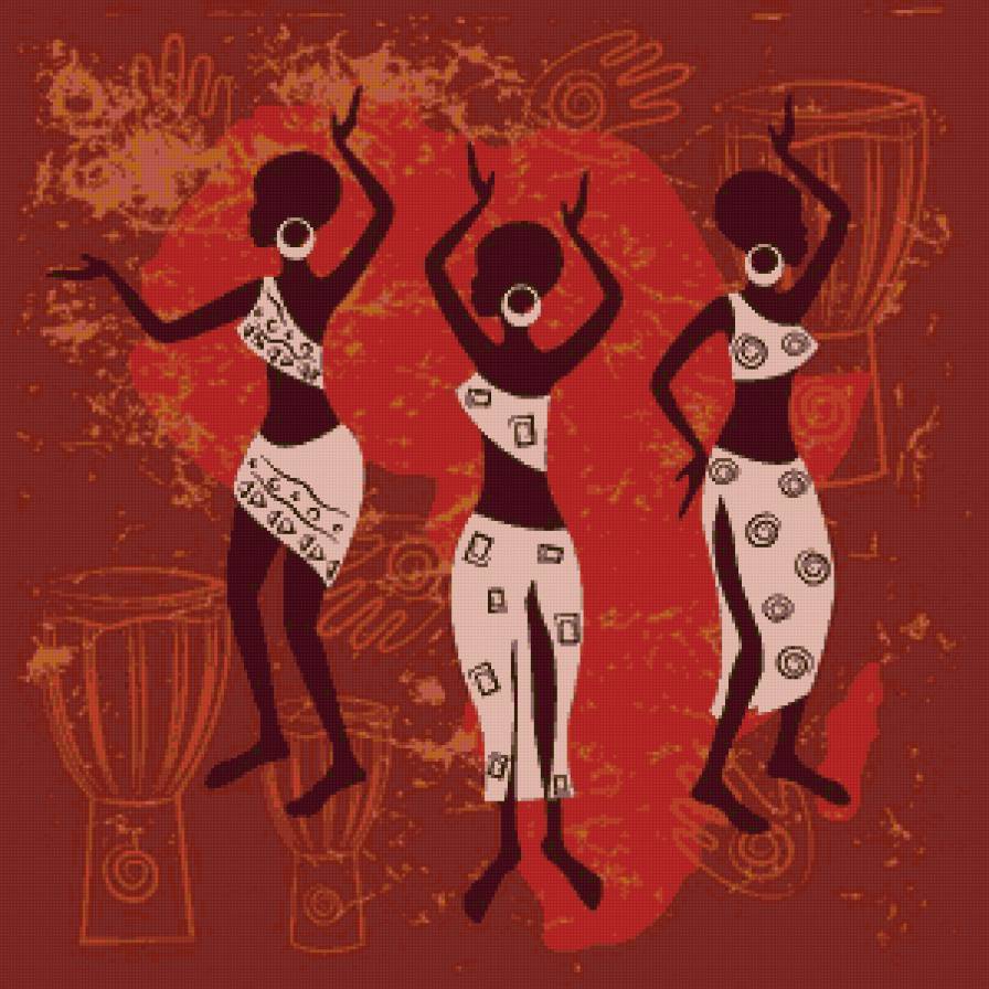 Танцуют африканочки - африка, танцы, девушки, этнос - предпросмотр