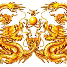 Оригинал схемы вышивки «Два огненных дракона» (№1026615)