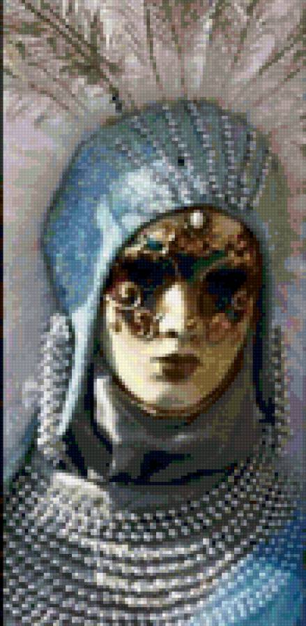Венецианские дамы. Триптих ч.2 - венецианская маска, маска, триптих - предпросмотр