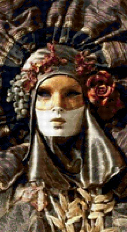 Венецианские дамы. Триптих ч.3 - маска, венецианская маска, триптих - предпросмотр