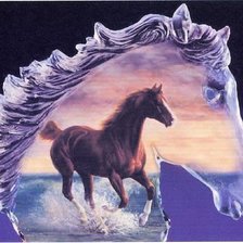 Оригинал схемы вышивки «хрустальная лошадь» (№1030490)