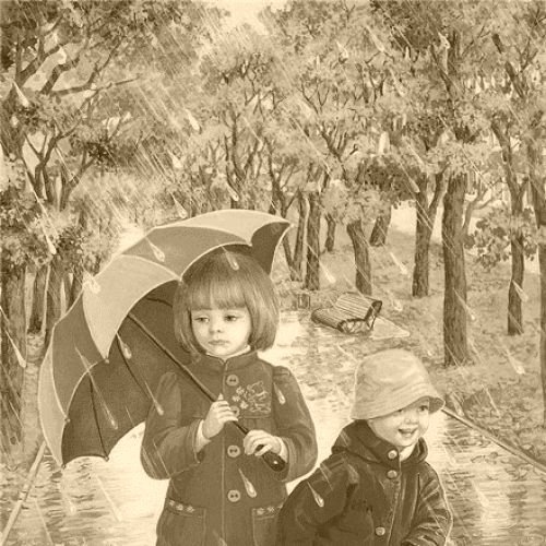 Под дождем - дождь, дети - оригинал