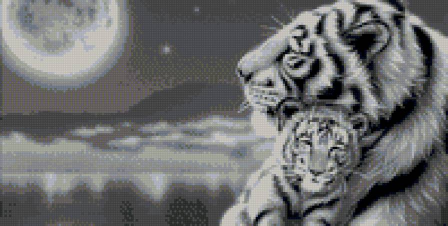 Тигрица и тигренок - тигры - предпросмотр