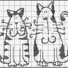 Оригинал схемы вышивки «Коты» (№1033577)