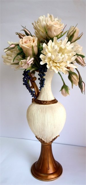 ваза с букетом - цветы, хризантемы, ваза - оригинал