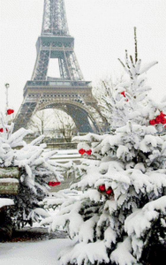 зимний Париж - городской пейзаж, пейзаж - предпросмотр