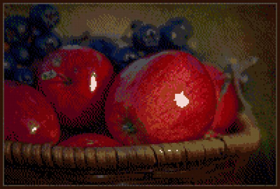 красные яблоки - яблоко, натюрморт, крест - предпросмотр
