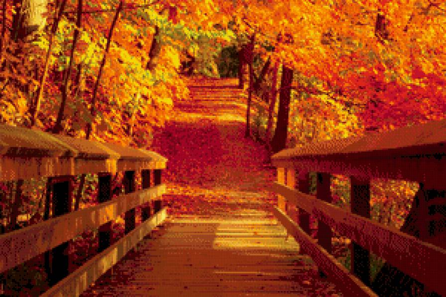 Осень - листопад, листья, осень, спуск - предпросмотр